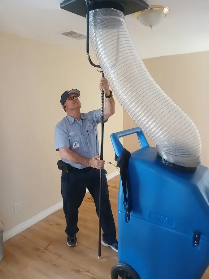 HVAC Installation technician using HEPA equipment in Marlboro Village